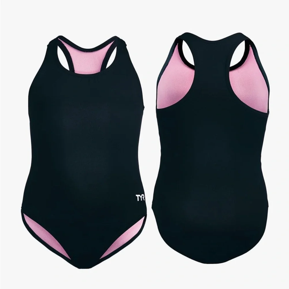 New! TYR 4/5 Girls' Durafast Lite Ella Maxfit Swimsuit